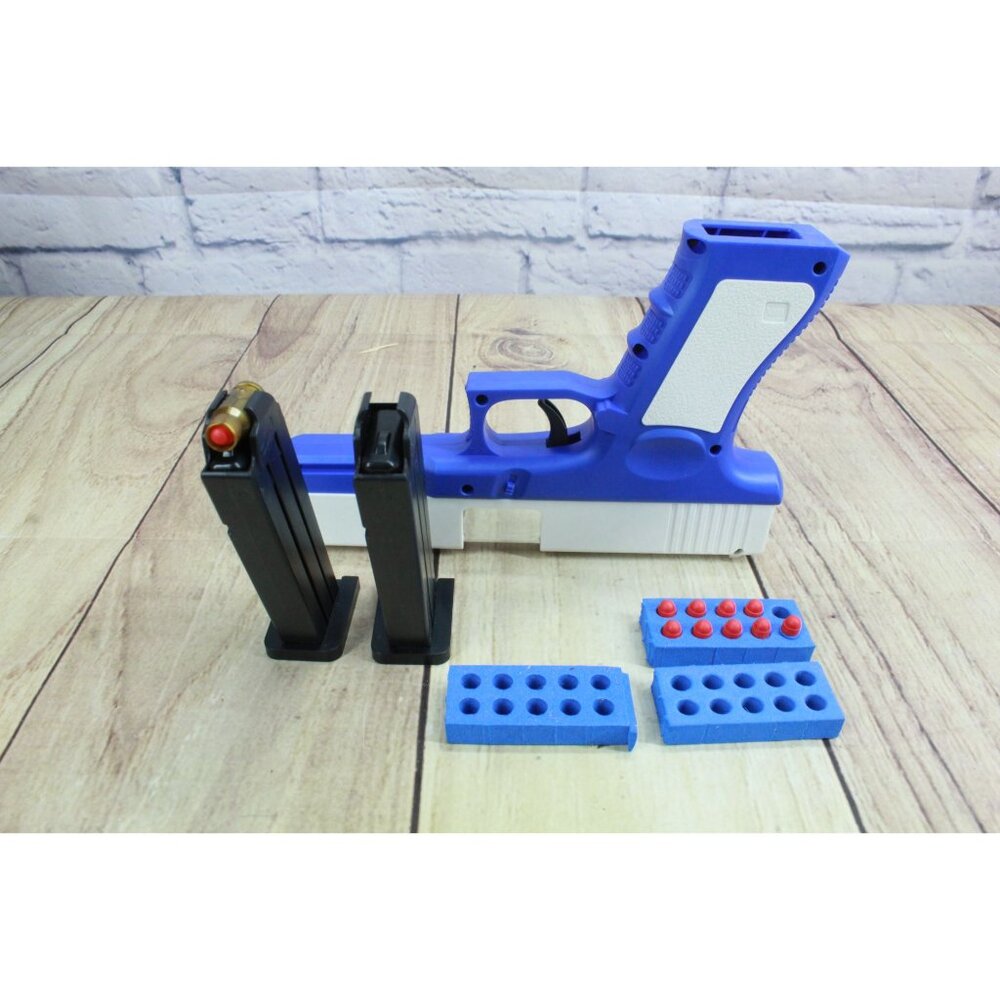 Shell Throwing Model Gun Mini Pistol Outdoor Model Toy Gun Blue White +14 - Picture 11 of 13